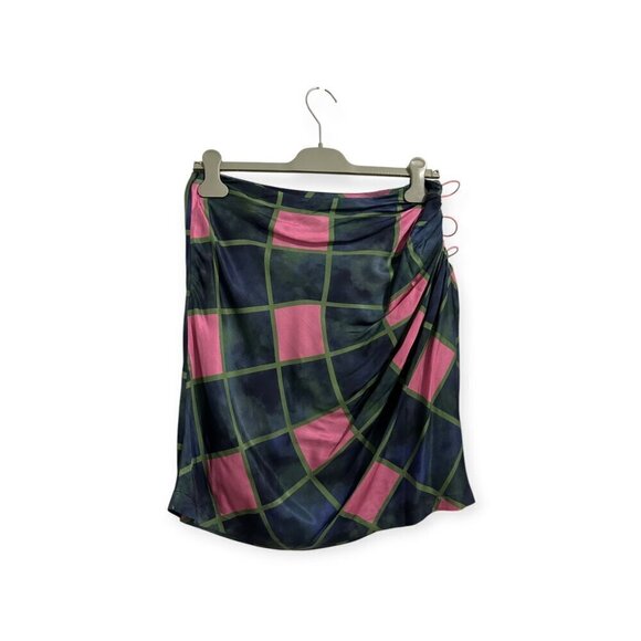 Ahluwalia  Cutout Draped Printed Mini Skirt, UK12/US 8, New with tag - Picture 3 of 15